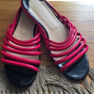 Christian Louboutin pink flat straps sandals 41